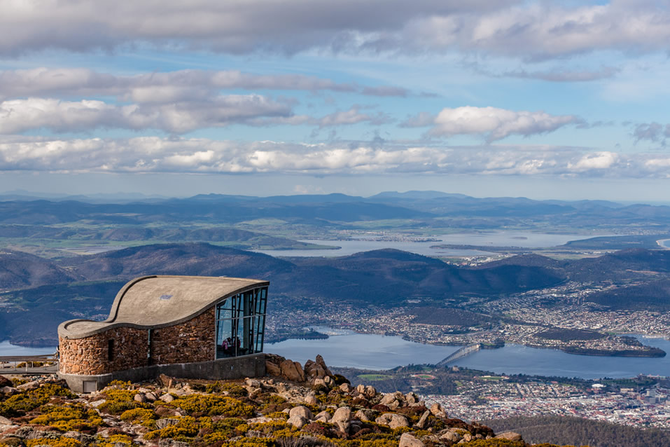 Hobart, Tasmania from the Mount Wellington Lookout